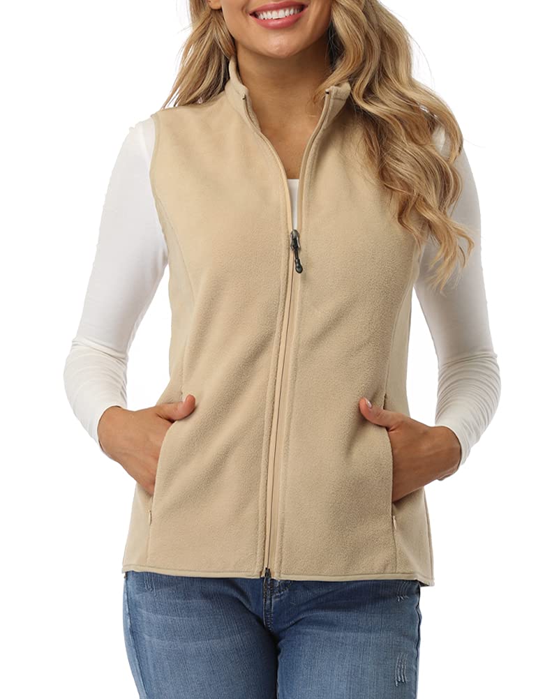 fuinloth Gilet Donna in Pile Smanicato Elegante Invernale Sportivo con Tasca Gilet Termico con Cerniera Senza Maniche Giacca