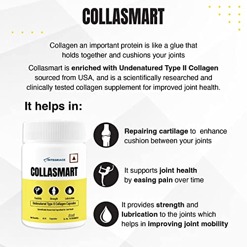 Image of UC-II Undenatured Type II Collagen Capsules | 90 Capsules (Pack of 1) | Daily Protein Supplement for Men & Women | Sourced from USA | Promotes Cartilage Repair | Strengthens & Lubricates Joints
