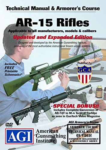 American Gunsmithing Institute Armorer’s Course Video on DVD for AR-15 Rifles - Technical Instructions for Disassembly, Cleaning, Reassembly and More