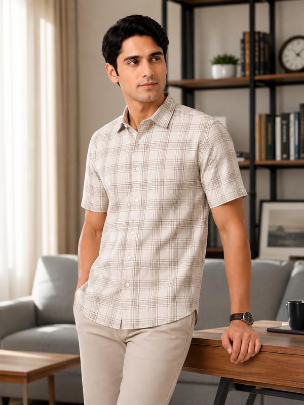 Image of Mens Half Sleeves Regular Shirt