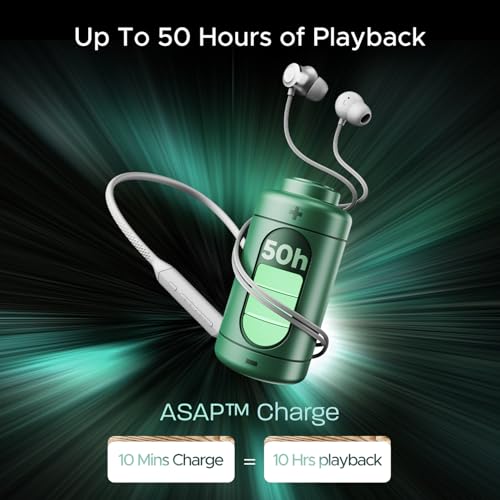 Image of Boat Rockerz 255 Z Plus,AI-Enx Tech,Spatial Audio,50HRS Battery,Low Latency Mode,Fast Charge,App Support,IPX4,GFPS,BT V5.3,Bluetooth Neckband,Wireless with Mic in Ear Earphones (Slate Grey)