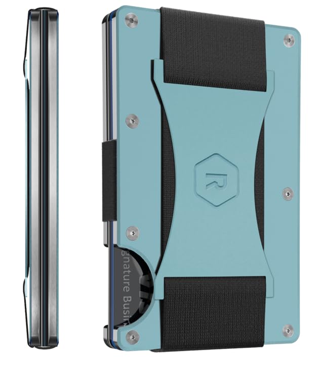 The Ridge Minimalist Slim Wallet For Women - RFID Blocking Front Pocket Credit Card Holder - Metal Wallet