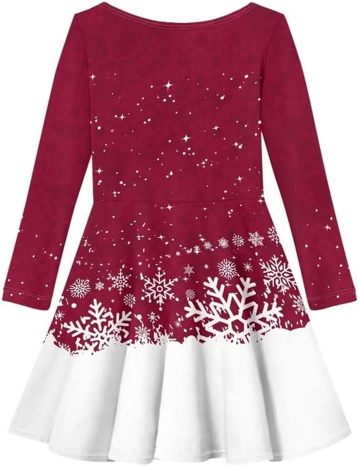 PinUp Angel Girl Long Sleeve Dress Christmas Casual Tunic Playwear Basic Party Dresses - Image 2