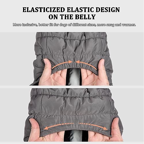 Vivi Bear Wasserdichter Hundemantel Winter Warme Hundejacke, Hundebekleidung Outfit für Mittel Große Hunde, Hundeweste Skibekleidung mit Sicheren Reflexstreifen und D-Ring, Orange XL