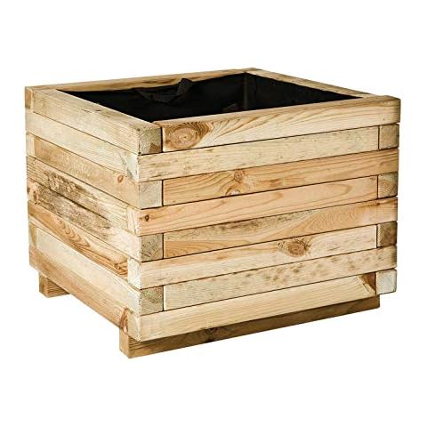 Catral Jardinera Cuadrada de Madera de Pino Cover