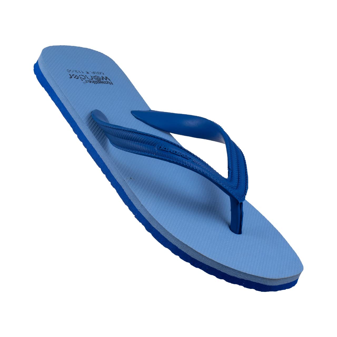 HawalkerHwalker Prime Men's Flip Flops Made with 100% Natural & Durable Rubber for All Weather | Comfortable Hawai Chappals | Regular Wear Slippers (Light Blue)