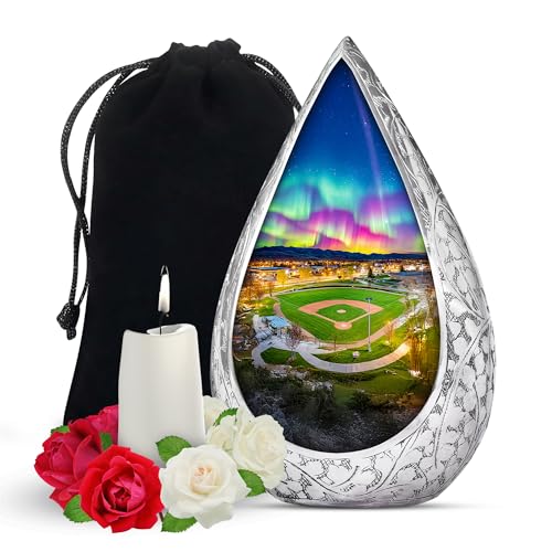 Remembrate 10 Inch Large Baseball Urn for Adult Ashes -