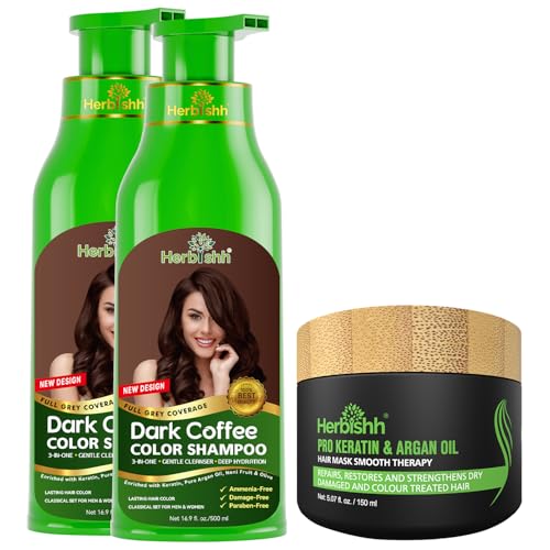 Herbishh Dark Coffee 3 in 1 Shampoo Tinte y Mascarilla 150 ML Pack 2 miniatura 1