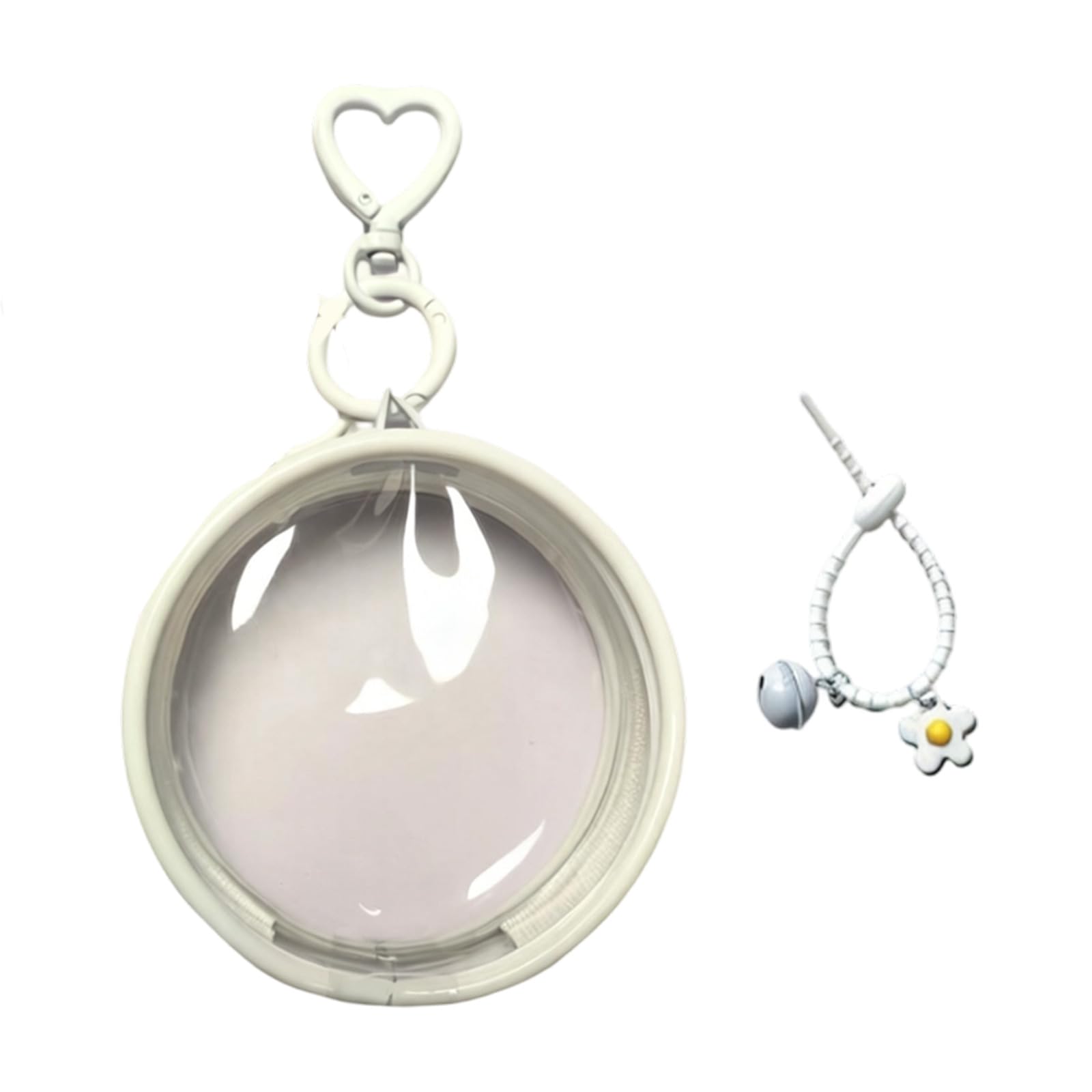 Our Fave White Sparkling Fastener Enclosure For Electronic Badges And Doll Storage Made From Strong Pvc Compact Storage Case