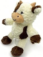 Vista 7 de Juguete de peluche de vaca de vaca de 11.8 pulgadas para niñas y niños (soporte vaca marrón1)