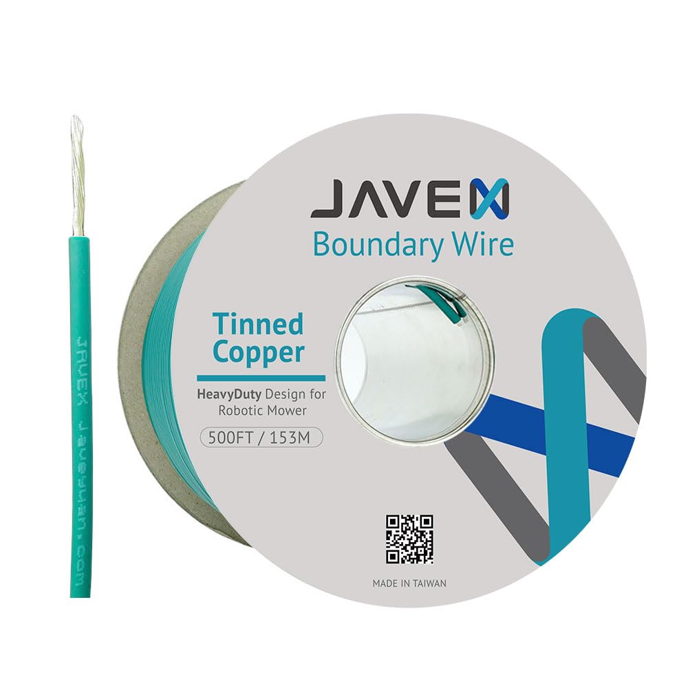 JAVEX Cable de límite para cortacésped robótico, universal resistente para Husqvarvna, Worx y otras marcas de cortacésped (3,4 mm, 24 x 0,25 TC), verde, 153 m