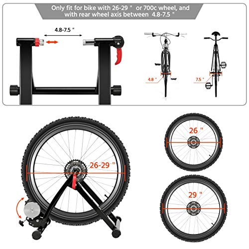 image for Yaheetech Turbo Trainer Bike Trainers Bike Stand for Indoor Riding Roa