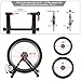 Yaheetech Magnetic Bike Trainer Stand w/ 6 Speed Level Wire Control Adjuster,Noise Reduction,Quick-Release & Front Wheel Riser Resistance Foldable Bicycle Exercise Stand for Mountain & Road Bikes