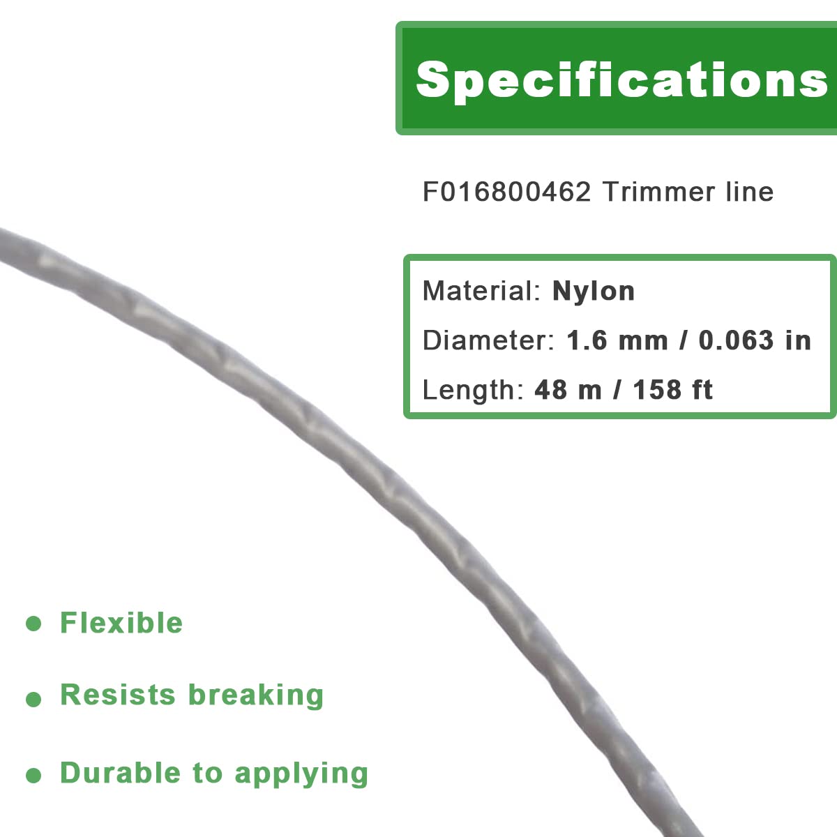 Filo Decespugliatore Bosch 1.6mm - 24m Nylon | Compatibile Con ART 30, EasyGrassCut E Altri Modelli - Foto 5