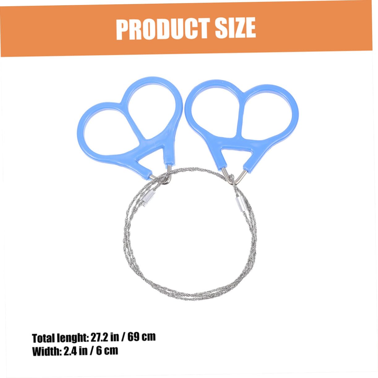 TEHAUX 4pcs Stainless Steel Fretsaws Portable Emergency Saws Chain Rope for and Outdoor Cutting