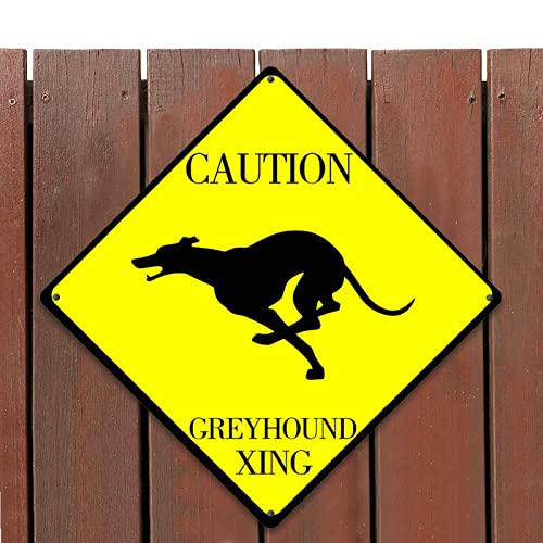 Plaque métal Caution Greyhound résistant aux intempéries panneau routier de signalisation