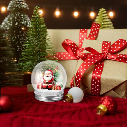 SOIMISS 9-Teiliges Schneekugel-Set Aus Klarem Kunststoff Mit Schraubverschluss FüR Diy Schneekugeln Basteln Und Weihnachtsdeko Kreatives BastelzubehöR