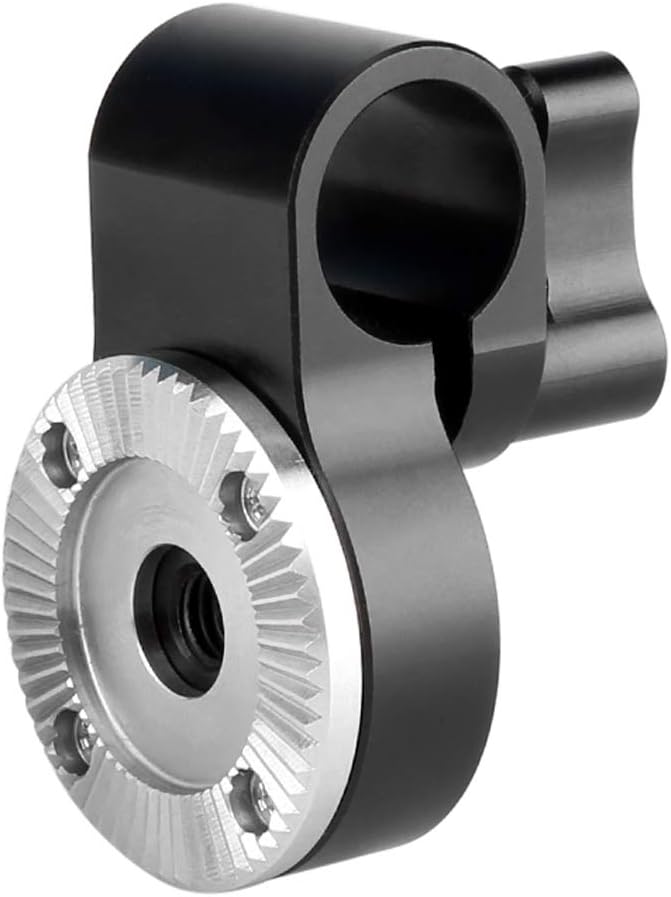 NICEYRIG Rosette Adapter with 15mm Single Rod Clamp, M6 Thread Rosette Mount Applicable for Camera Video Support System