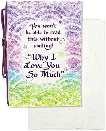 Blue Mountain Arts Greeting Card “You won’t be able to read this without smiling! ‘Why I Love You So Much’” Is Perfect for a Husband, Wife, Significant Other, or Very Special Someone in Your Life