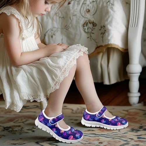 BIGCARJOB Girls Mary Janes Shoes for School Party Dance Sneakers Slip-on Mary Janes Shoes for Toddle Girls Cute Ballet Dress Shoes4
