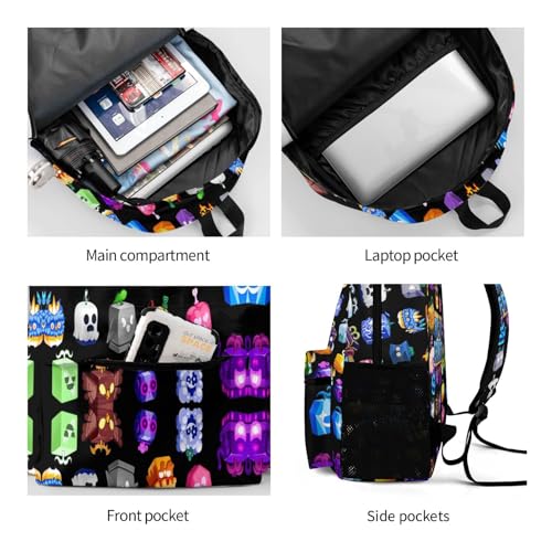 Generic Game Box Backpack Fruits Games Bookbag With Multiple Pockets Casual Fruits Laptop Backpack for Travel Picnic Outdoor2