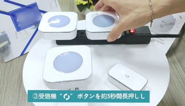 Amazon.co.jp: ワイヤレスチャイム 呼び鈴 玄関チャイム 音と光で