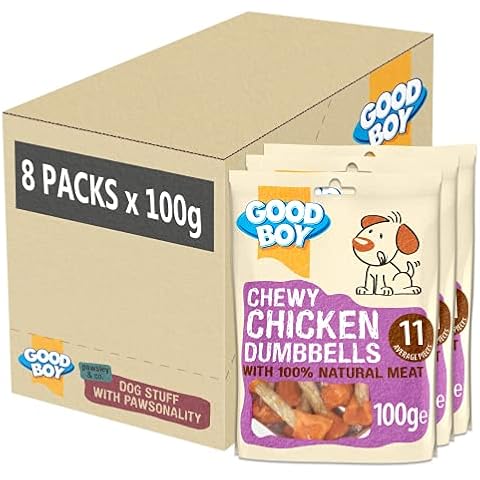 Good Boy Chewy Chicken Dumbbells Treats Cover