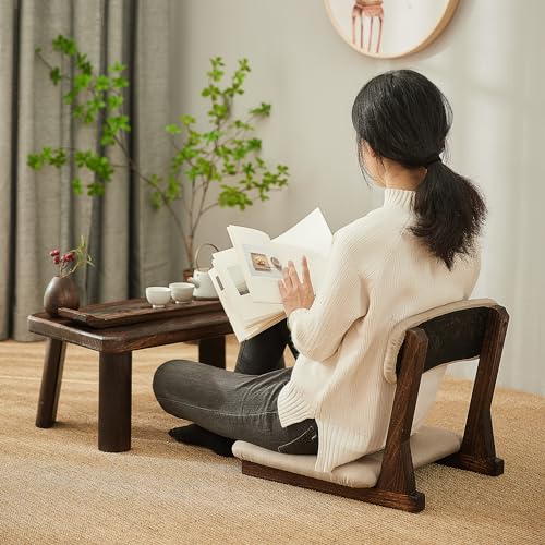 Image of Meditation Chair with Back Support,Japanese Floor Chair,Back Jack for The Floor,Floor Seating,Tatami Floor Seats