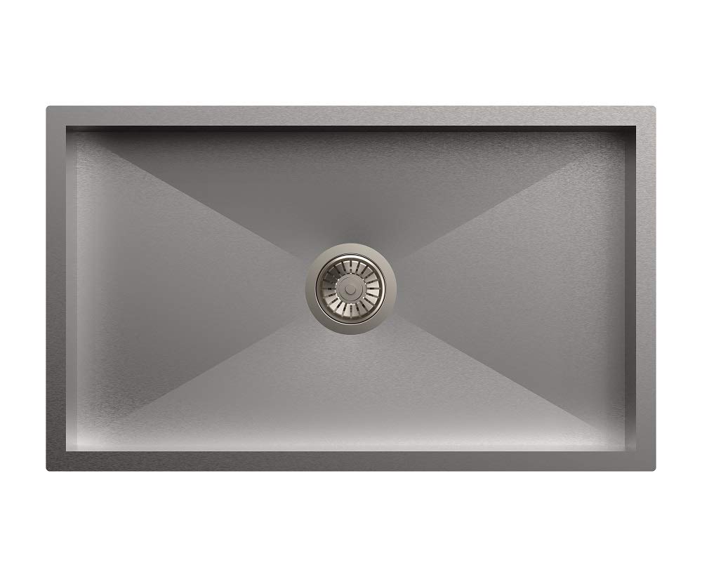 Carysil Quadro Single Bowl Stainless Steel Kitchen Sink 30x18x8 - Matt Finish (B00PQ7WWQC) Amazon Price History, Amazon Price Tracker