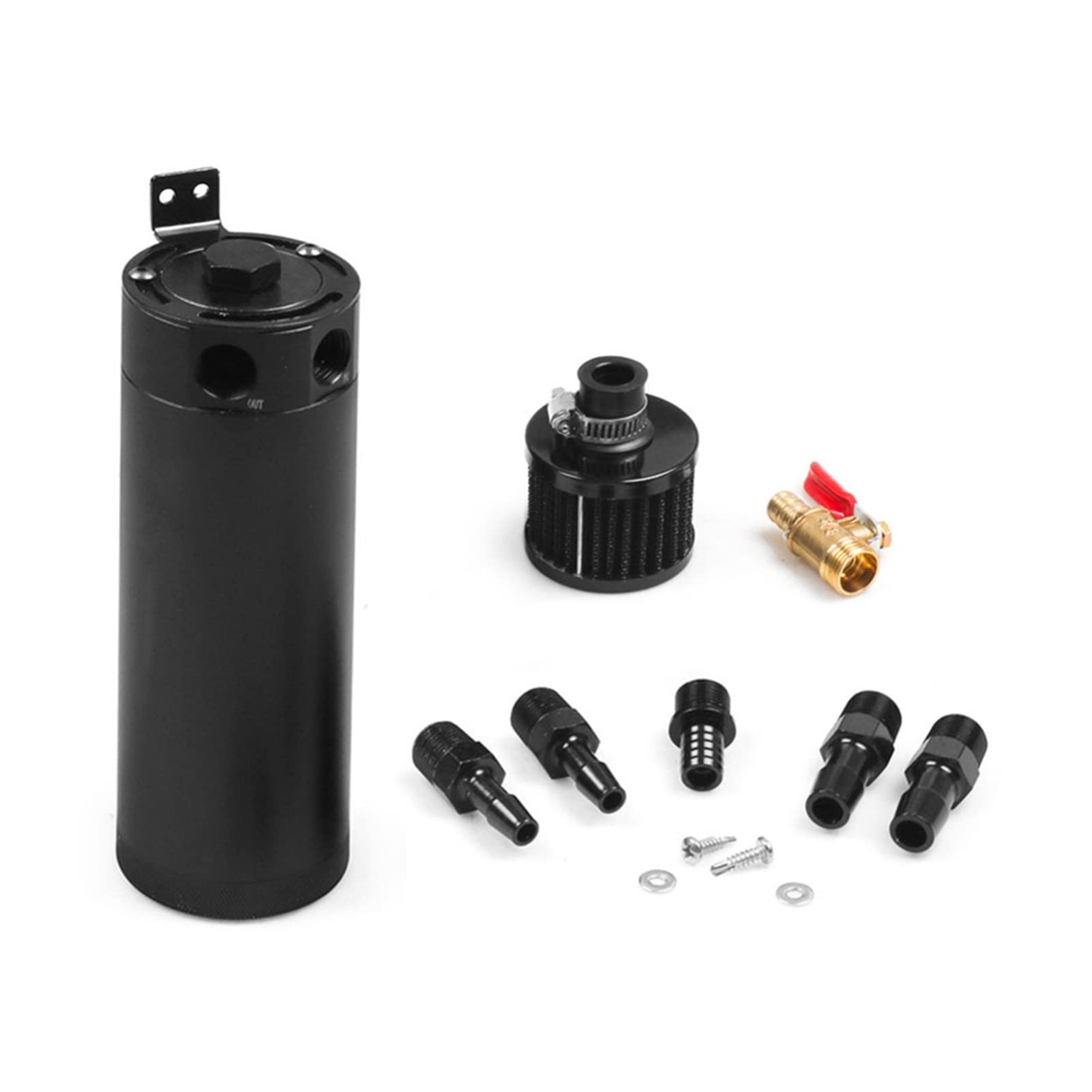 CAREG Uniwersalny 3/8" NPT. Billet Aluminium BAffed 2-Port Catch Call Can z silnikiem oddechowym Mini Oil Separator