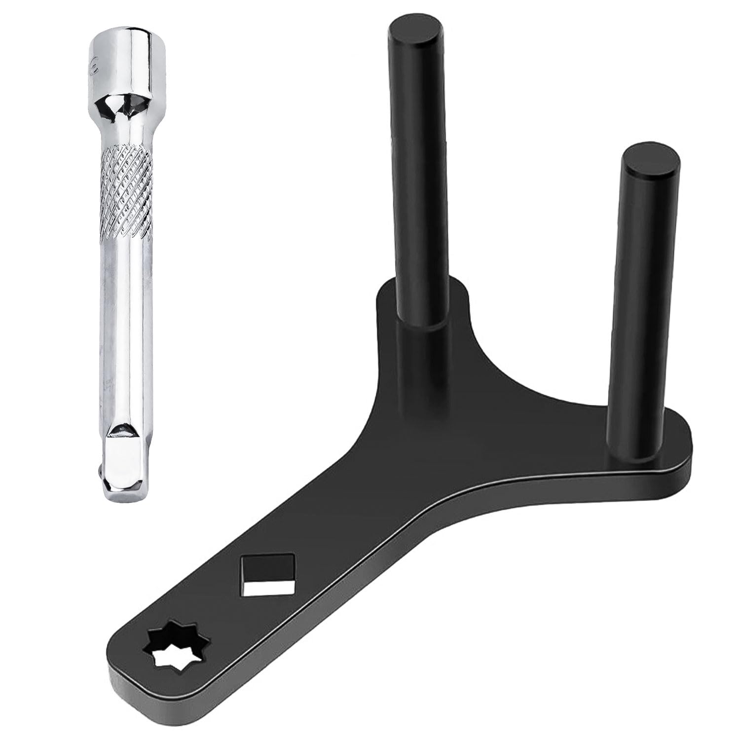 Strumento di Rimozione del Braccio Oscillante con Testa Sferica, Doppia Interfaccia da 12,5 mm, Può Essere Utilizzato con Una Chiave Inglese, Adatto per Leva di Prolunga da 1/2 Pollice (Nero)