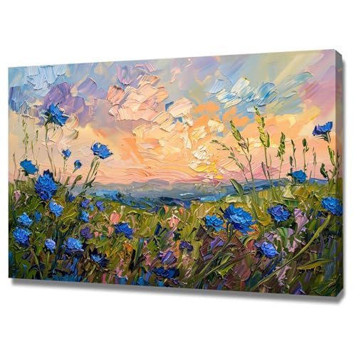 Impression sur toile peinture végétale haute définition avec cadre moderne 40x60