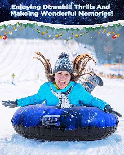 Hitop Snow Tube, Inflatable Snow Sled For Kids And Adults, Heavy Duty Snow Tube Made By Thickening Material Of 0.9Mm,Snow Toys Gifts For Kids Outdoor #TOP3