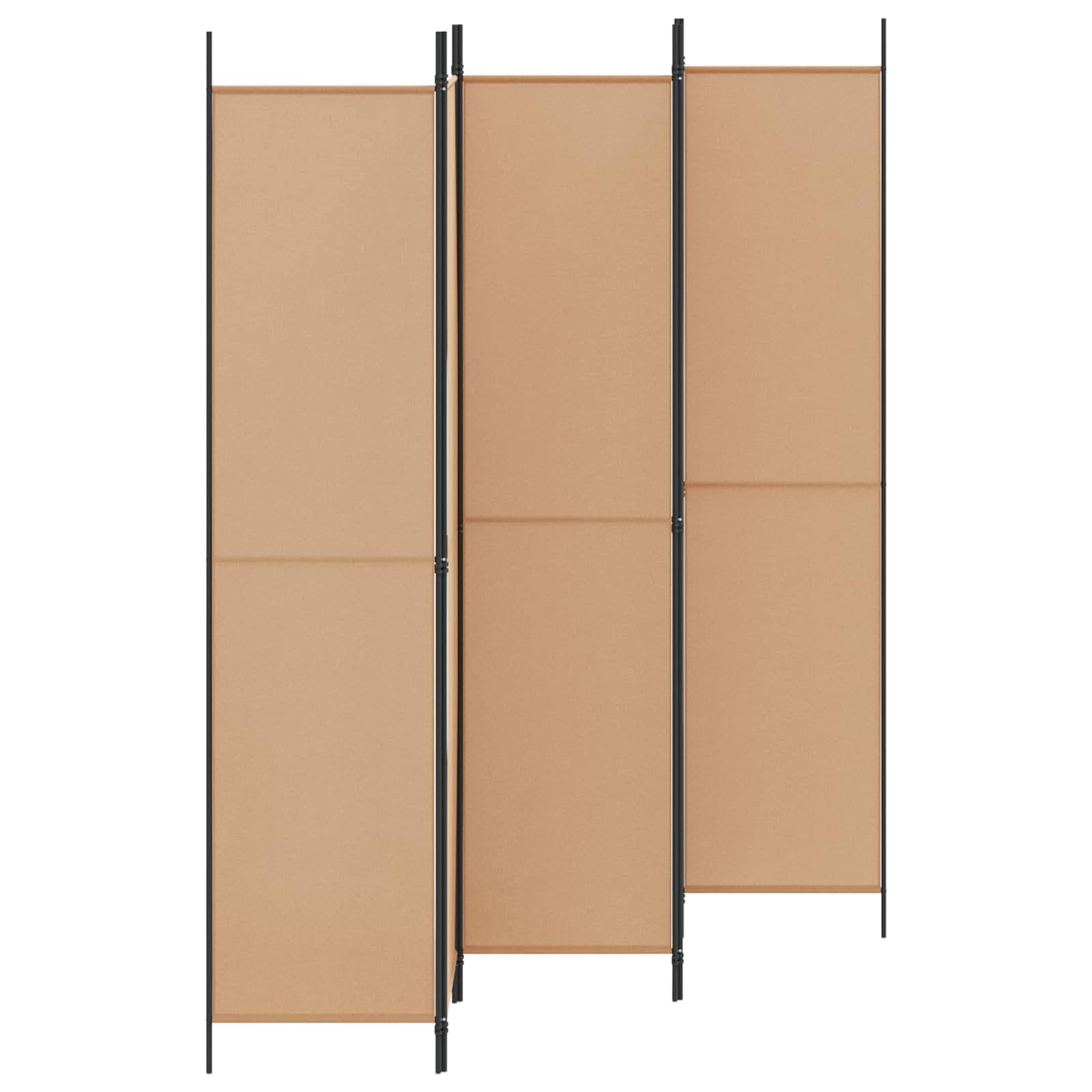 Paravent 5 pièces beige 250 x 220 cm tissu pliable brise-vue polyvalent pour salon, chambre à coucher, bureau, jardin, balcon, intérieur et extérieur, séparation, opaque, léger