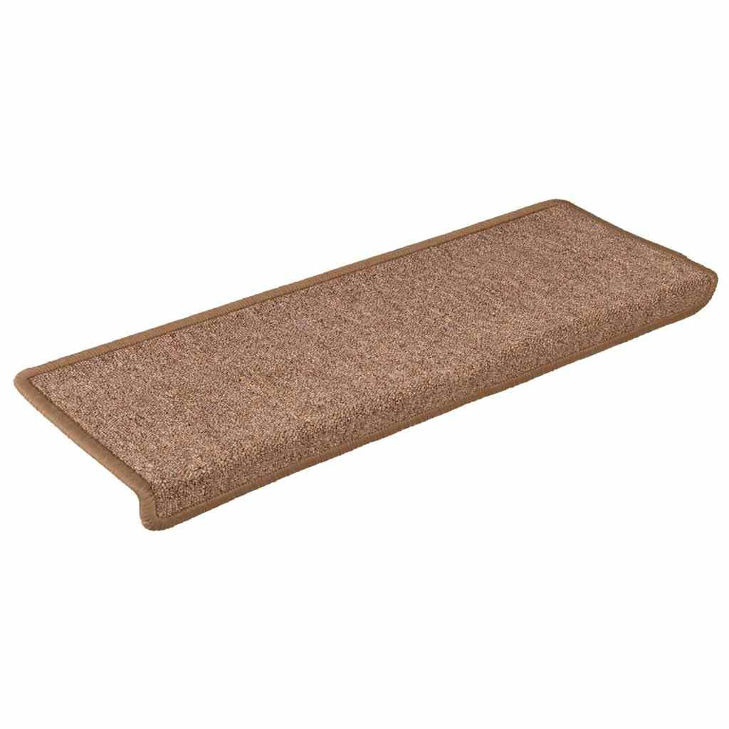 Mata schodowa 15 sztuk 65x21x4 cm Brązowa PP Tufté
