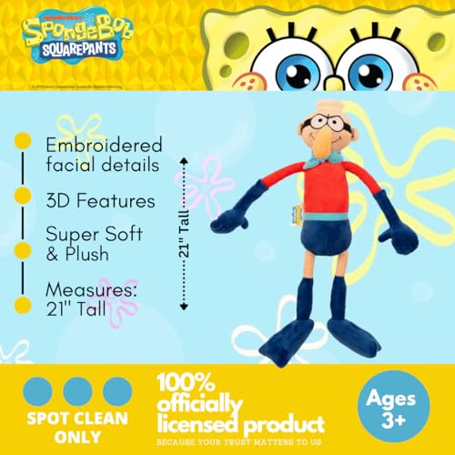 Image of Spongebob Squarepants Barnacle Boy Bedding Super Soft Cozy Decorative Cuddle Pillow, (Officially Licensed Product) By Franco Collectibles