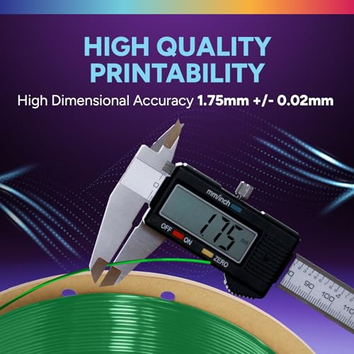 Image of OVERTURE TPU High Speed Filament 1.75mm Flexible Roll, 95A Soft 3D Printer Filament, 1kg Spool (2.2 lbs), Fit Most FDM Printer (HS TPU Translucent Green)