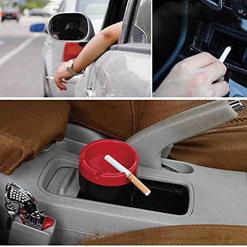 Ashtrays Car Portable Ashtray Cigarette Cup Car Butt Bucket Smoke Ash Tray Holder Case for Car Home Accessories Candy Color Cigarette Ashtray (Color : E)
