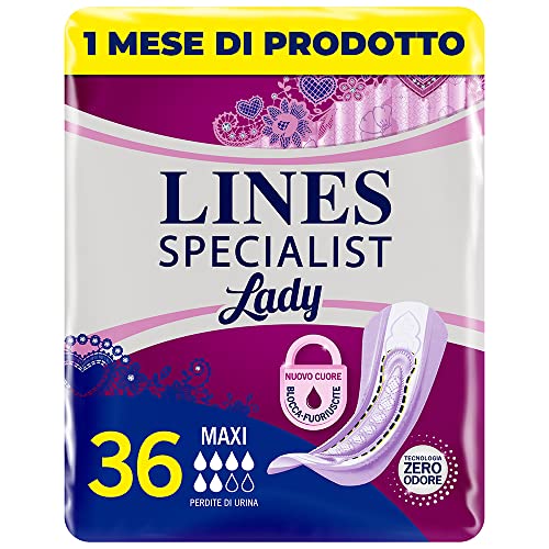 Lines Specialist productos Compresas para incontinencia - 3 paquetes de 12 unidades) Cover