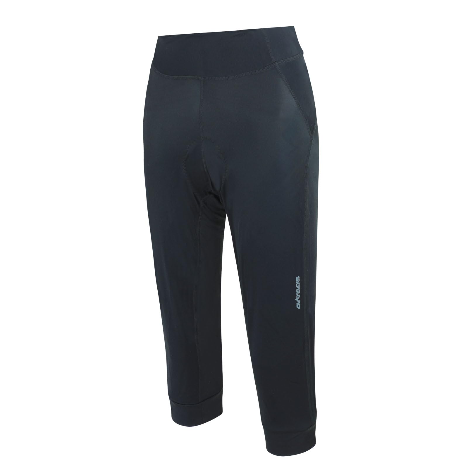 Airtracks Damen Fahrradhose 3/4 Lang Pro Line - Radhose - Radlerhose - 3D Coolmax gepolstert - Atmungsaktiv - UV Schutz - Schnelltrocknend