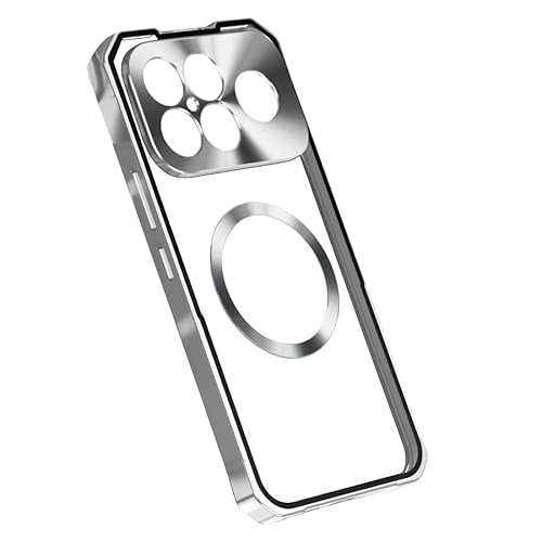 TRIPLE RIVER�EFor POCO F8 Ultra �o���p�[ �P�[�X Ultra �A���~�o���p�[ ���������� �N���A ���� �w�ʃp�l�� (�A�N����) Qi�[�d ���C�����X�[�d �Ή� For ���� �V���I�~ �v��/�E���g�� �������(�V���o�[)