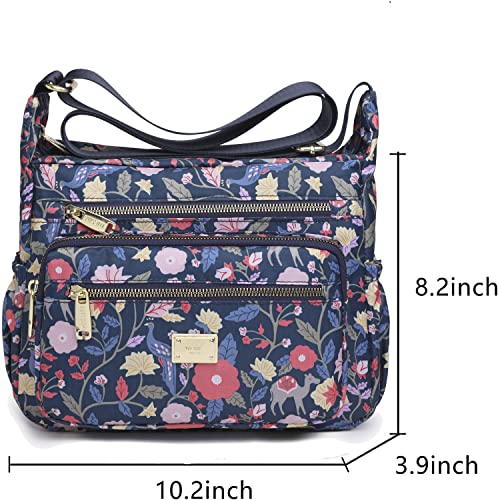 Image of Pealwel Women Shoulder Handbag Roomy Multiple Pockets Bag Ladies Crossbody Purse Tote Top Handle Satchel