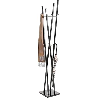 IDIMEX Vitus Clothes Rack Coat Rack Metal Black Varnished
