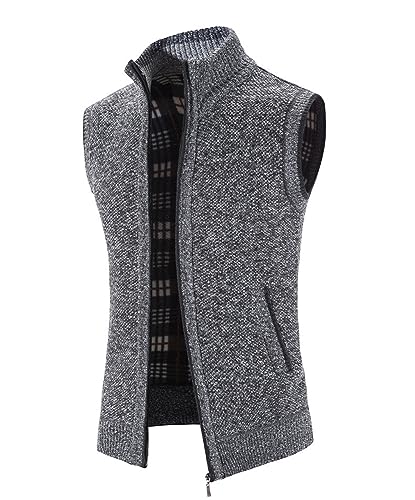 Men's Knitted Sweater Vest Slim Fit Sleeveless Sweaters Waistcoat Classic Business Knitwear Jumpers Gilet Sports Tops2