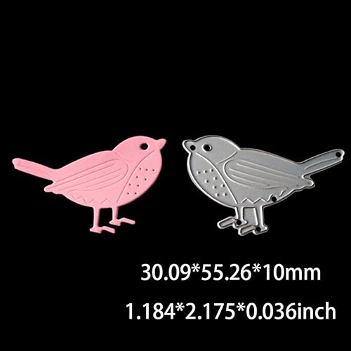 Miniatura 5 de WYSE 4 troqueles de corte de metal para pájaros, troquelados de animales en máquina de grabado para álbumes de recortes, suministros para hacer