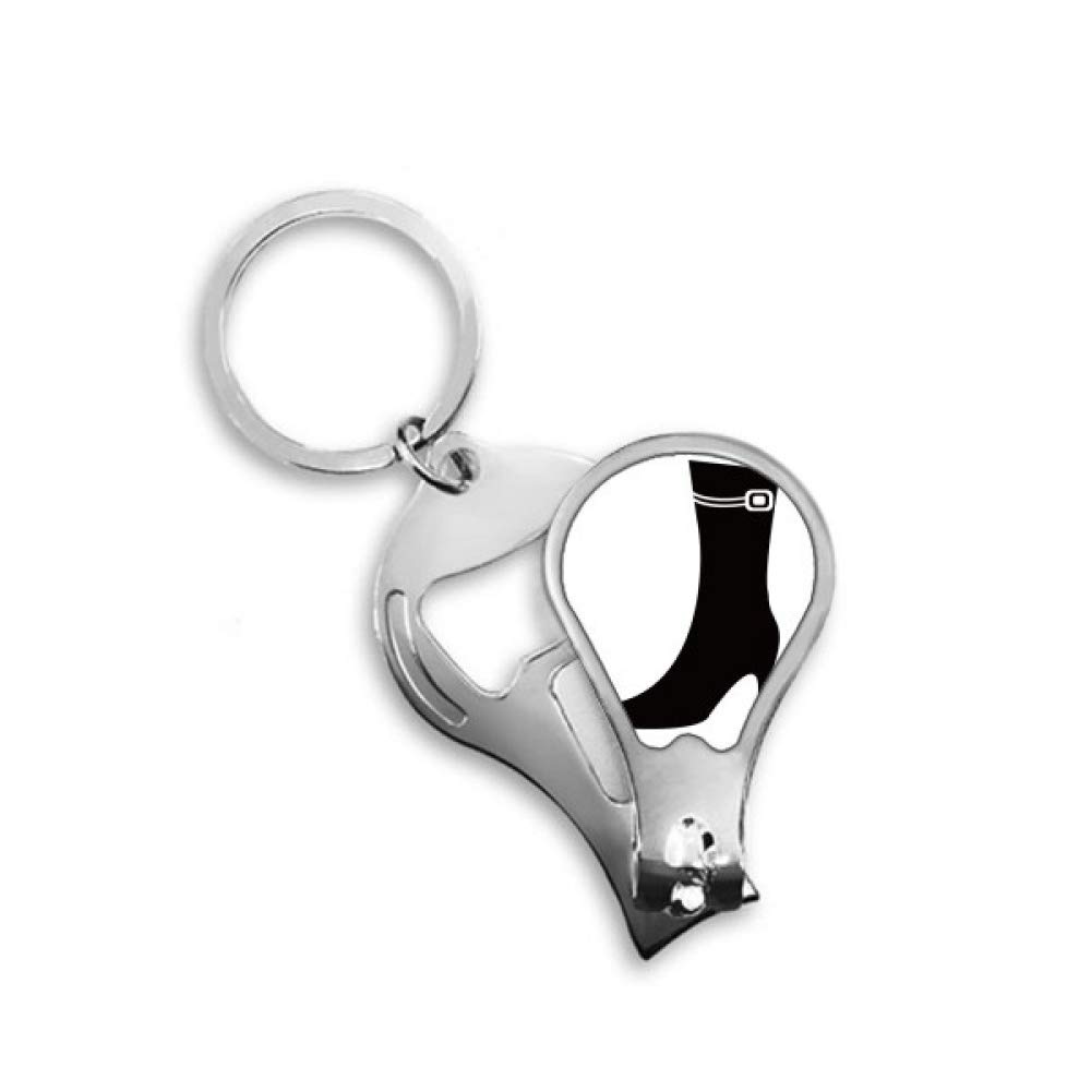 Coupe-ongles de pieds DIYthinker en acier robuste avec design graphique noir