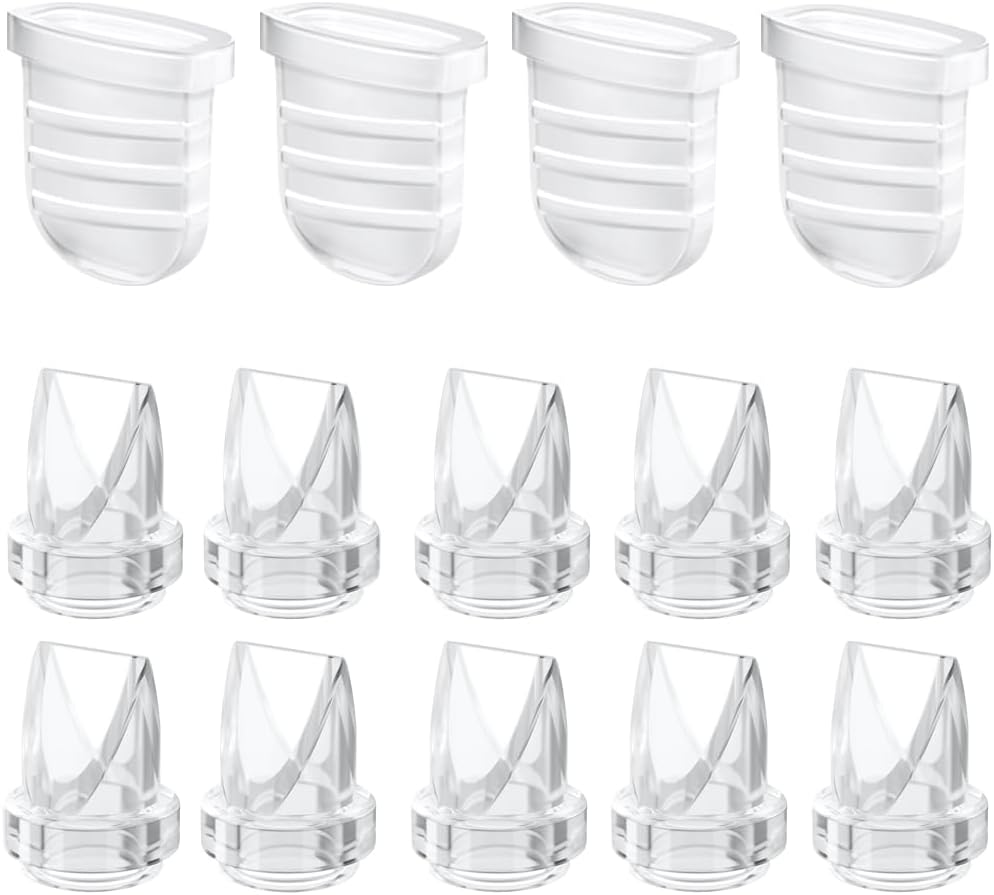 12PCS Duckbill Valves Silicone Diaphragm Compatible with eufy S1 Pro S1 E10, Lansinoh Discreet Duo, NCVI NICEGREEN Nuliie Zooawa S32 Breast Pump Parts S32 Pump Replacement, for Lansinoh Pump Parts