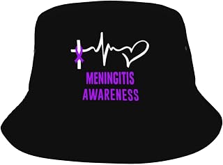Meningitis Awareness Stylish Bucket Hat for Men and Women Ideal for Summer Adventures and Outdoor Sun Protection Black