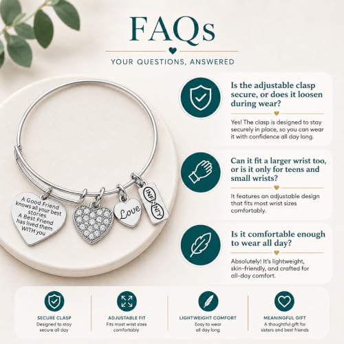 Image of Infinity Collection Best Friends Bracelets- Not Sisters By Blood But Sisters By Heart Bracelet- Friend Jewelry- Gift for Friends