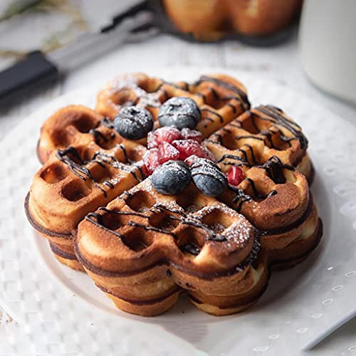 Fenteer Nicht-Stick -Seite Waffel Backform Pan Aluminium Legierung Waffeleisen Waffel zu Platte Kochen Backen werkzeug – Bild 4